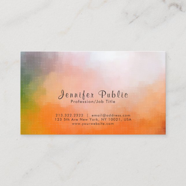 Professional Modern Elegant Abstract Artistic Business Card (Front)