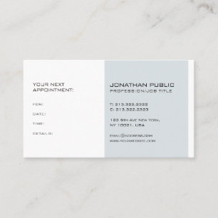 Professional Modern Elegant Appointment Reminder Card