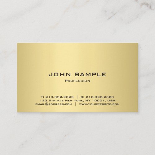 Professional Modern Elegant Black and Gold Matte Business Card