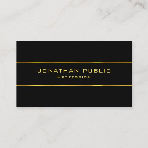 Professional Modern Elegant Black Gold Template Business Card