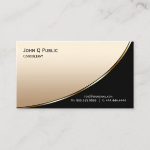 Professional Modern Elegant Black Light Gold Business Card