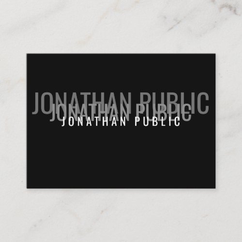 Professional Modern Elegant Black White Template Business Card