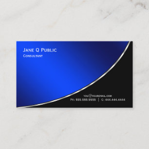Professional Modern Elegant Bright Blue Business Card