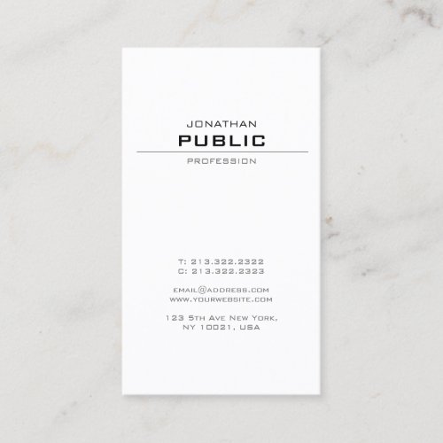 Professional Modern Elegant Clean Design Creative Business Card