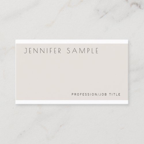 Professional Modern Elegant Colors Plain Luxury Business Card