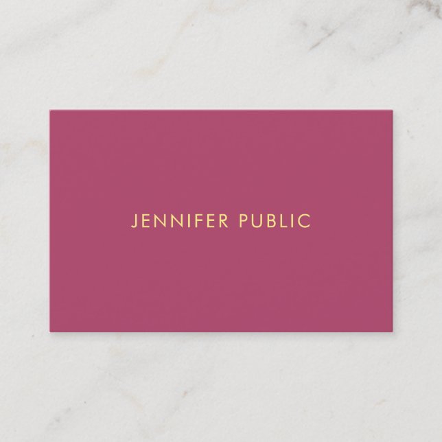 Professional Modern Elegant Colors Premium Silk Business Card (Front)