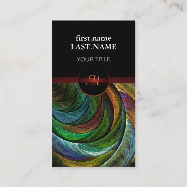 Professional Modern Elegant Cool Color Business Card (Front)