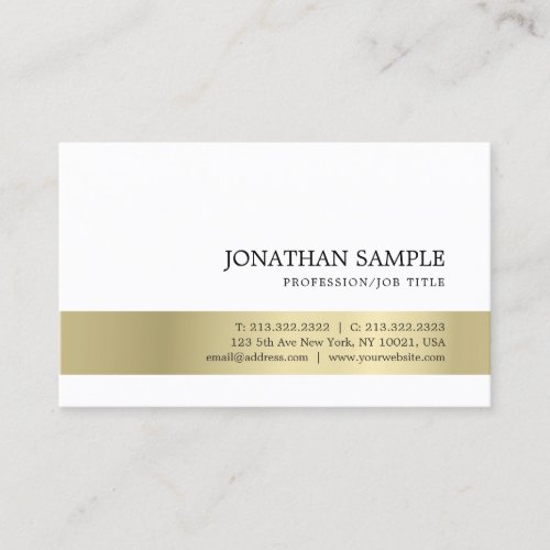 Professional Modern Elegant Creative Gold Look Business Card