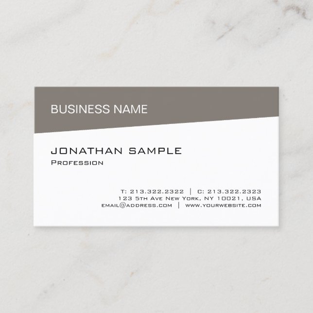 Professional Modern Elegant Design Company Business Card (Front)