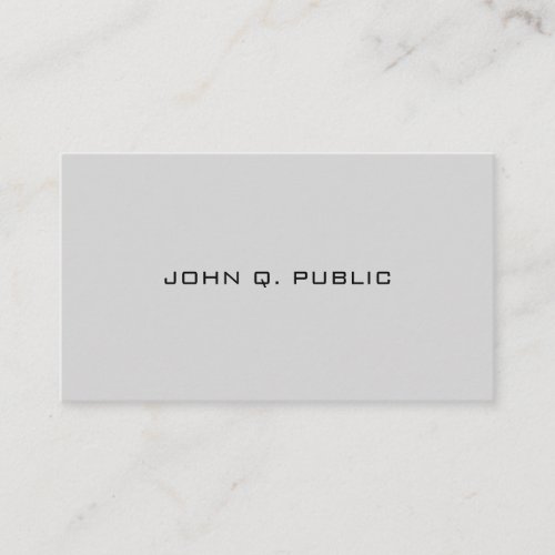 Professional Modern Elegant Design Grey White Business Card