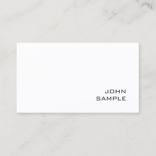 Professional Modern Elegant Design Simple Plain Business Card