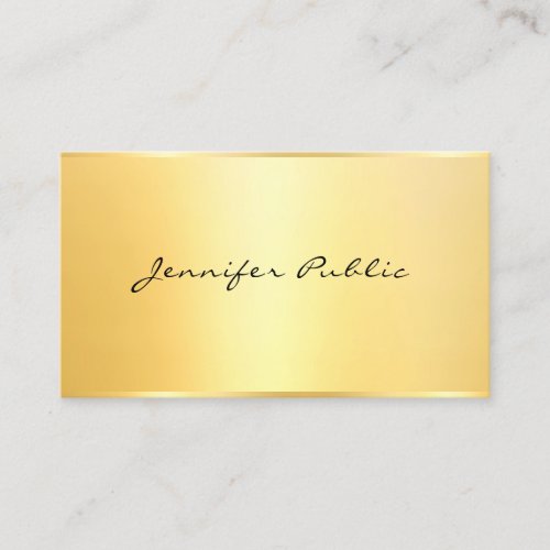 Professional Modern Elegant Faux Gold Minimalist Business Card