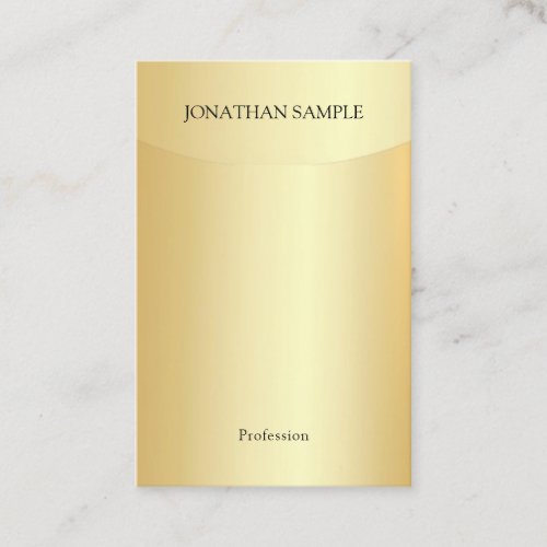 Professional Modern Elegant Faux Gold Template Business Card