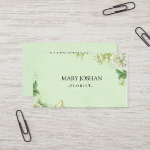 Professional Modern Elegant Floral Florist Business Card
