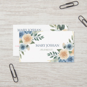 Professional Modern Elegant Floral Florist Business Card