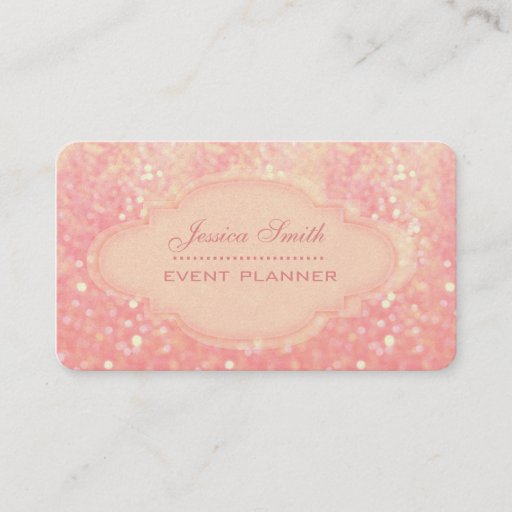 Customizable Professional modern elegant glitter bokeh business card templates