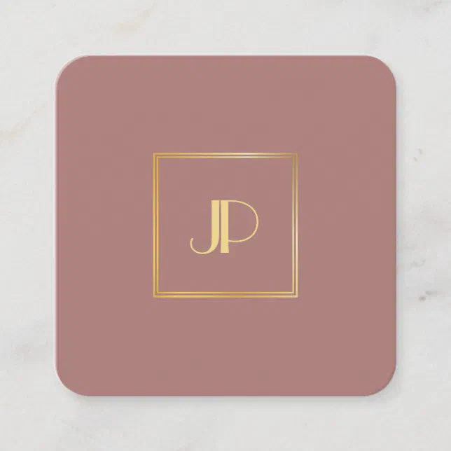 Professional Modern Elegant Gold Monogram Template Square Business Card ...