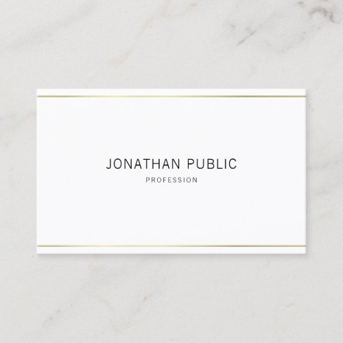 Professional Modern Elegant Gold Striped Clean Business Card