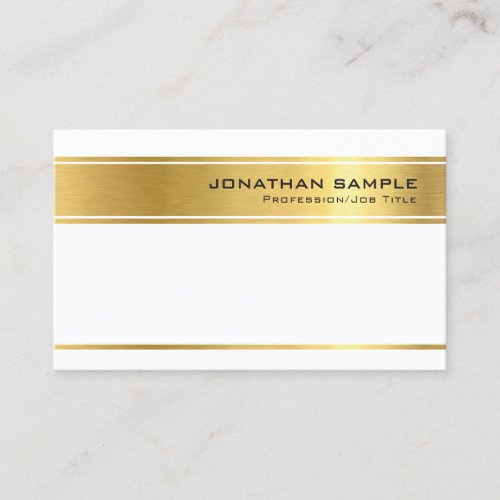 Professional Modern Elegant Gold Striped Luxury Business Card