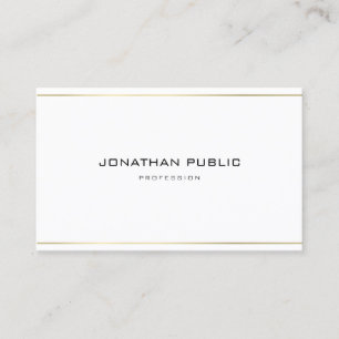 Professional Modern Elegant Gold Stripes Simple Business Card
