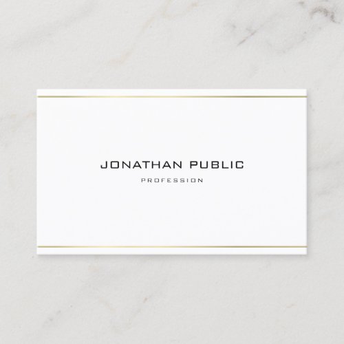 Professional Modern Elegant Gold Stripes Simple Business Card