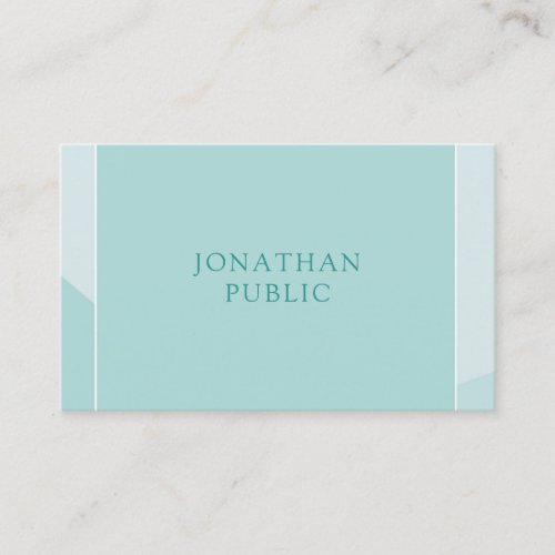Professional Modern Elegant Green Simple Template Business Card