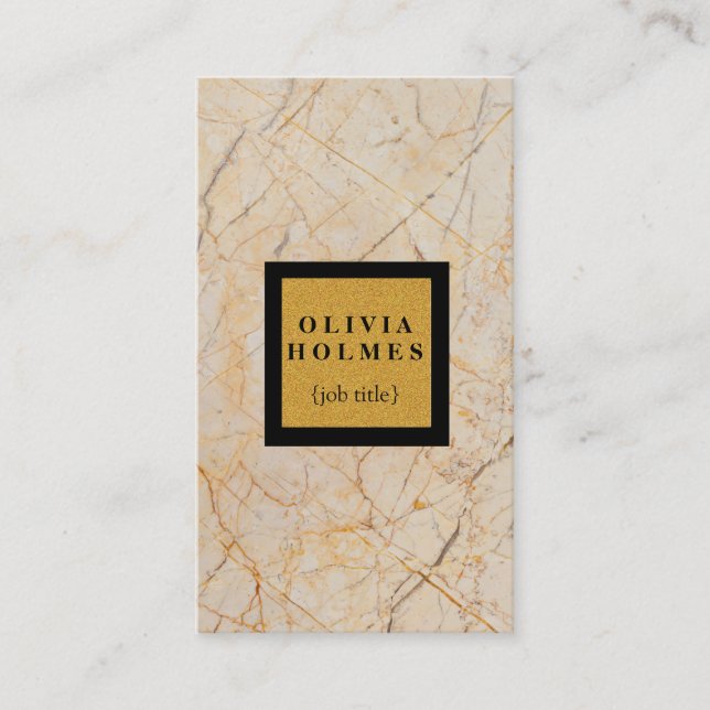 Professional Modern Elegant Marble Business Card (Front)