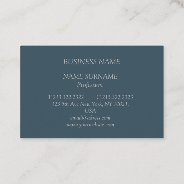 Professional, modern, elegant, minimalist business card (Back)