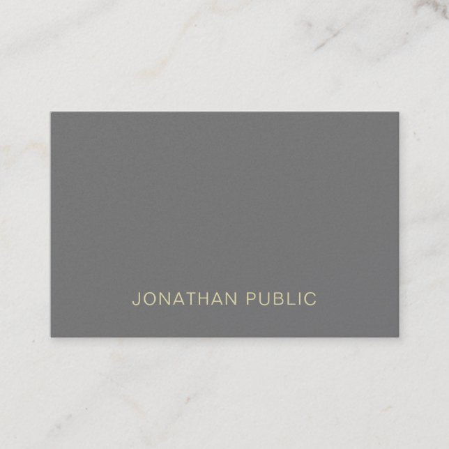 Professional Modern Elegant Minimalist Luxury Top Business Card (Front)