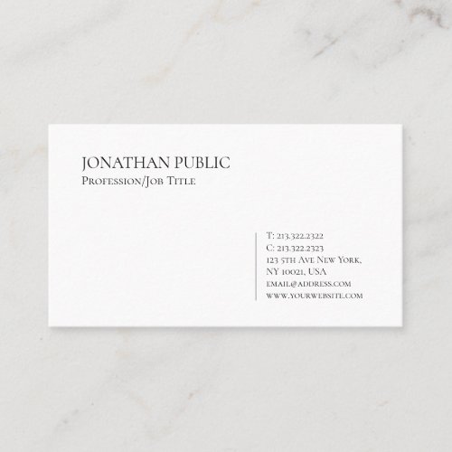 Professional Modern Elegant Minimalist Template Business Card