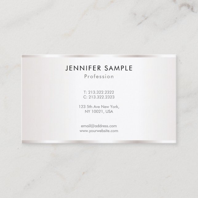 Professional  Modern Elegant Minimalist Template Business Card (Front)