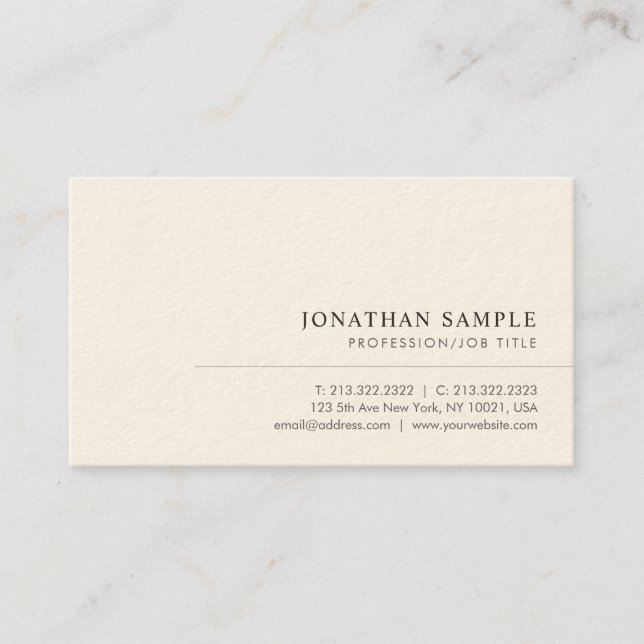 Professional Modern Elegant Minimalist Template Business Card (Front)