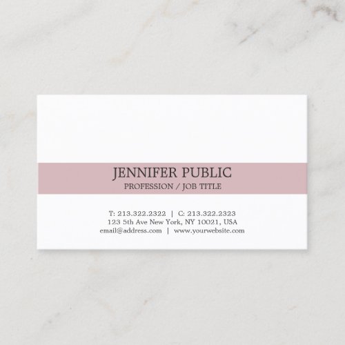 Professional Modern Elegant Minimalistic Plain Business Card