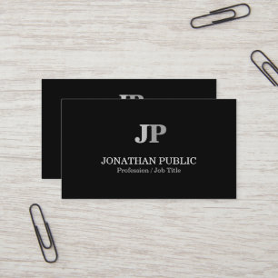 Professional Modern Elegant Monogram Chic Business Card