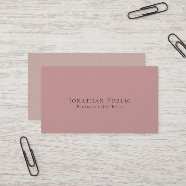 Professional Modern Elegant Pearl Finish Luxury Business Card (Front/Back In Situ)