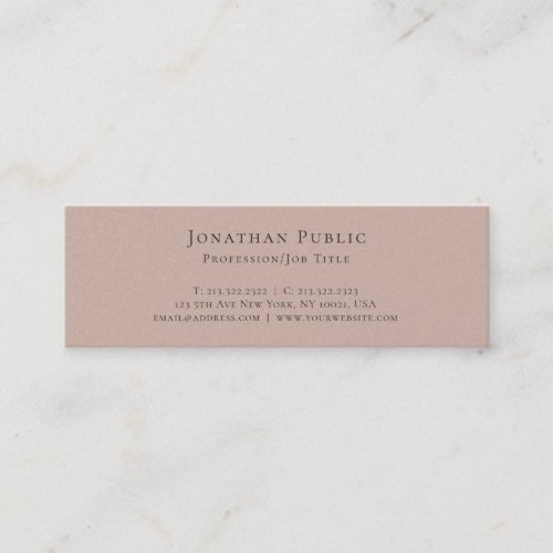 Professional Modern Elegant Pearl Finish Luxury Mini Business Card