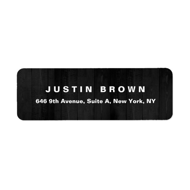 Professional Modern Elegant Plain Grey Bold Text Label (Front)