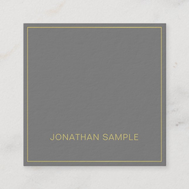 Professional Modern Elegant Premium Thick Luxury Square Business Card (Front)