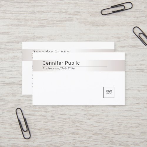Professional Modern Elegant  Silver Look Template Business Card