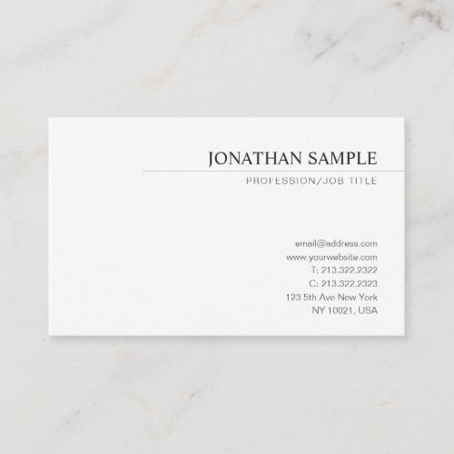 Professional Modern Elegant Simple Design Template Business Card