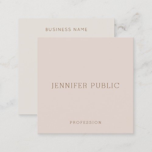 Professional Modern Elegant Simple Design Template Square Business Card