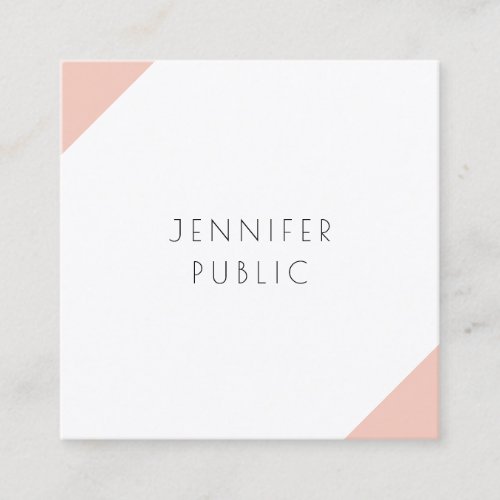 Professional Modern Elegant Simple Template Square Business Card