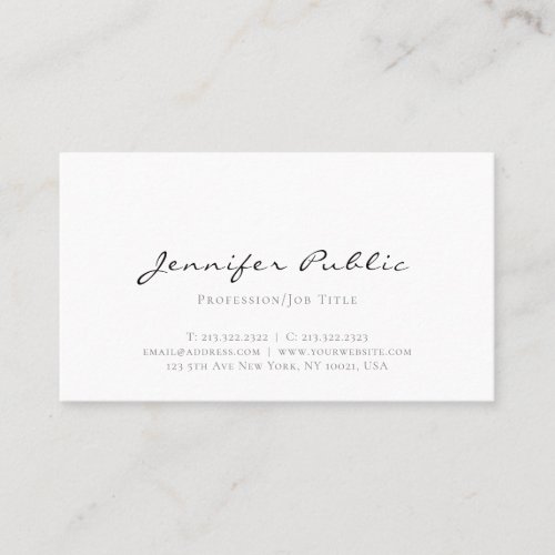 Professional Modern Elegant Simple Template Trendy Business Card