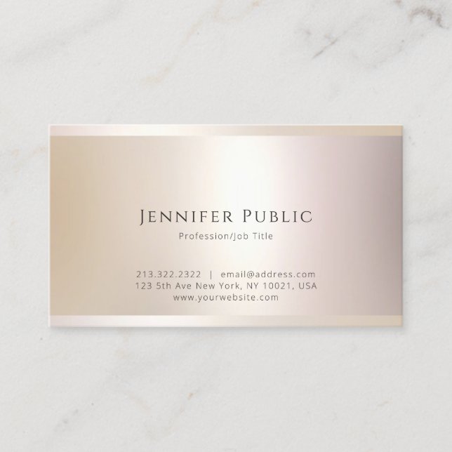 Professional Modern Elegant Simple Template Trendy Business Card (Front)