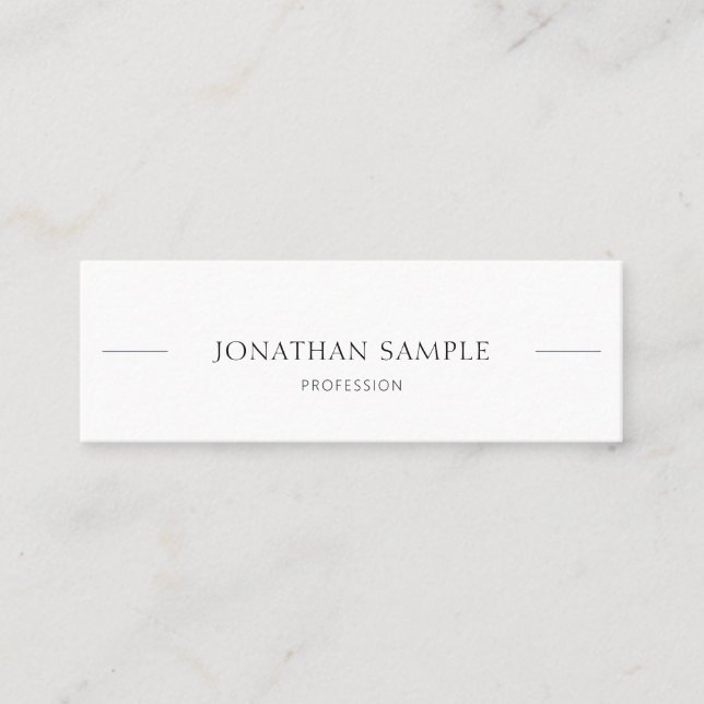 Professional Modern Elegant Simple Trendy Chic Top Mini Business Card (Front)