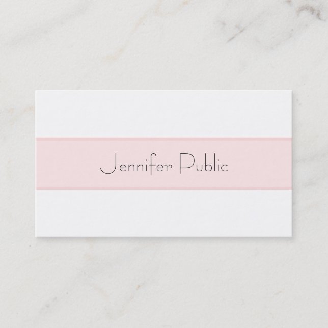 Professional Modern Elegant Sleek Plain Luxury Business Card (Front)
