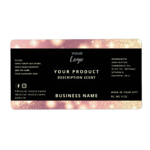 Professional modern elegant  sparkle product label