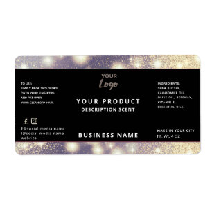 Professional modern elegant sparkle product label