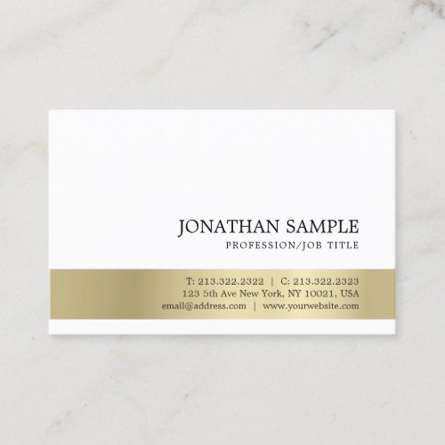 Professional Modern Elegant Stylish Gold Look Business Card