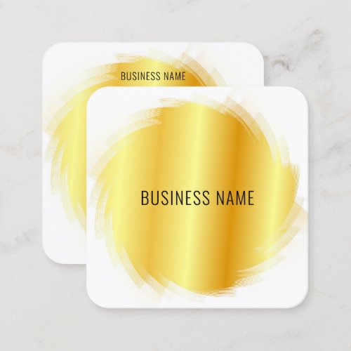 Professional Modern Elegant Template Faux Gold Square Business Card